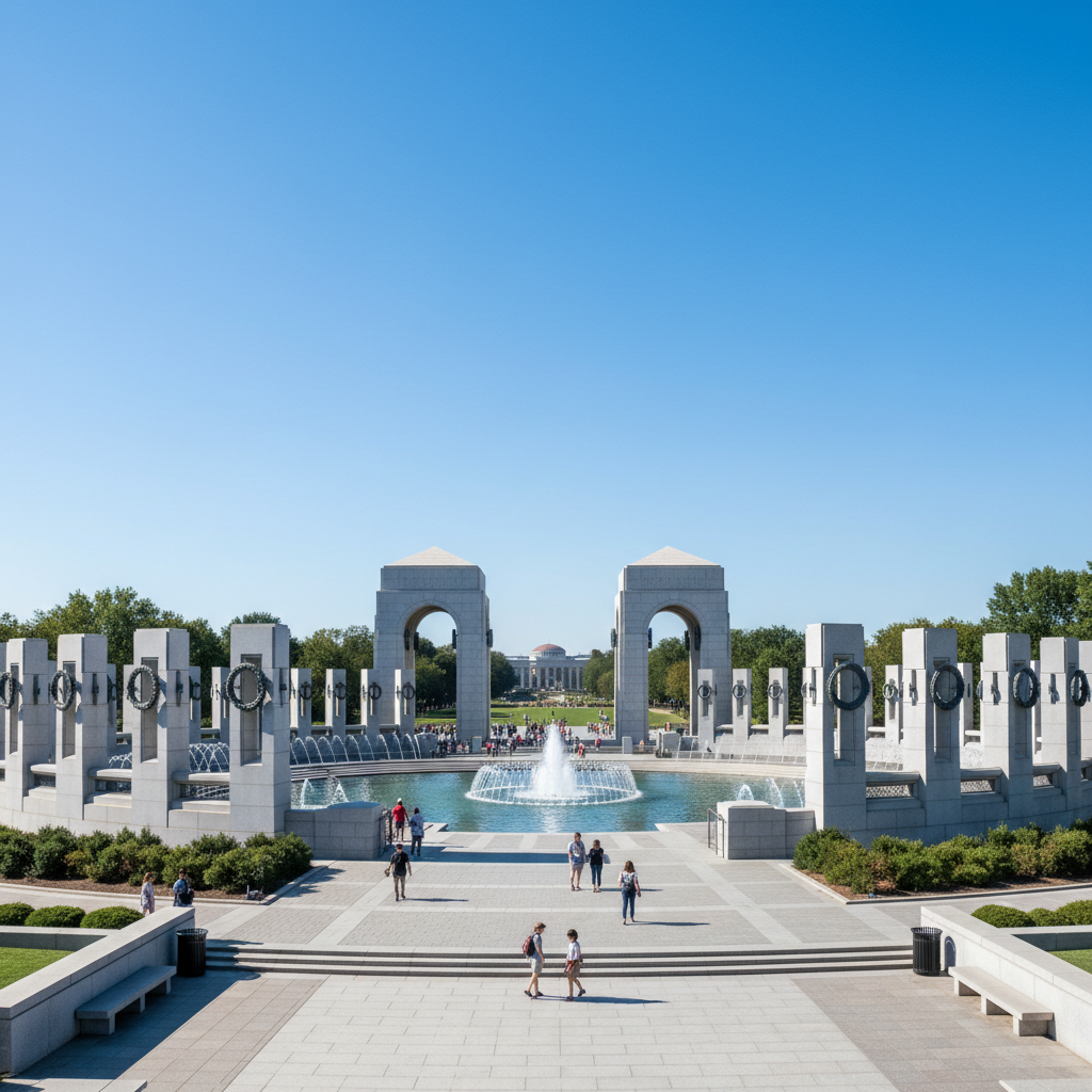 Washington WWII Memorial Vandalized With Paint and Graffiti