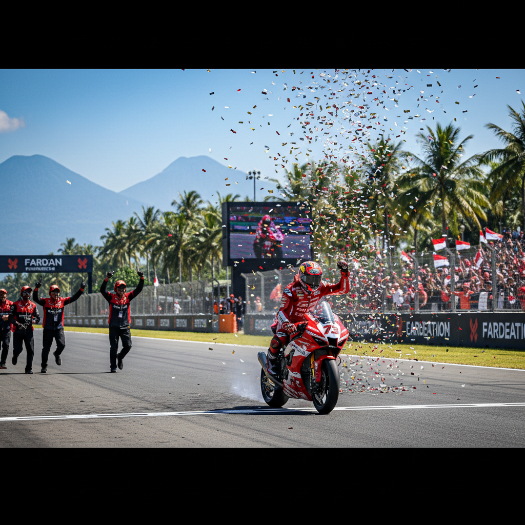 Bezzecchi Secures Hard-Fought Victory in Indonesia